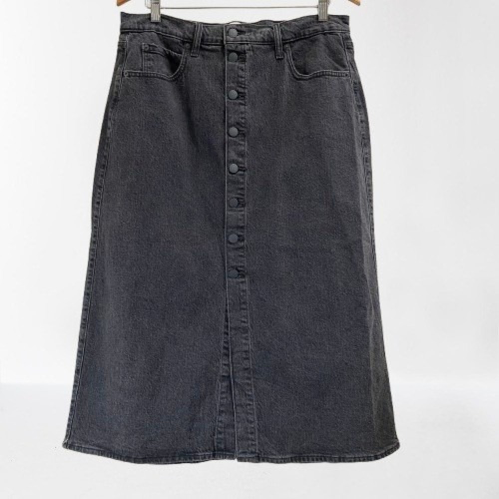 NEW Universal Thread Denim Button Front Midi Skir… - image 2
